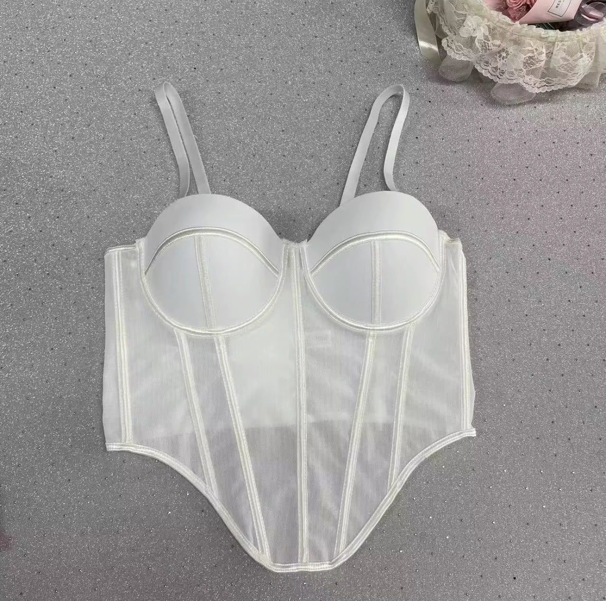 Corset jazmín blanco