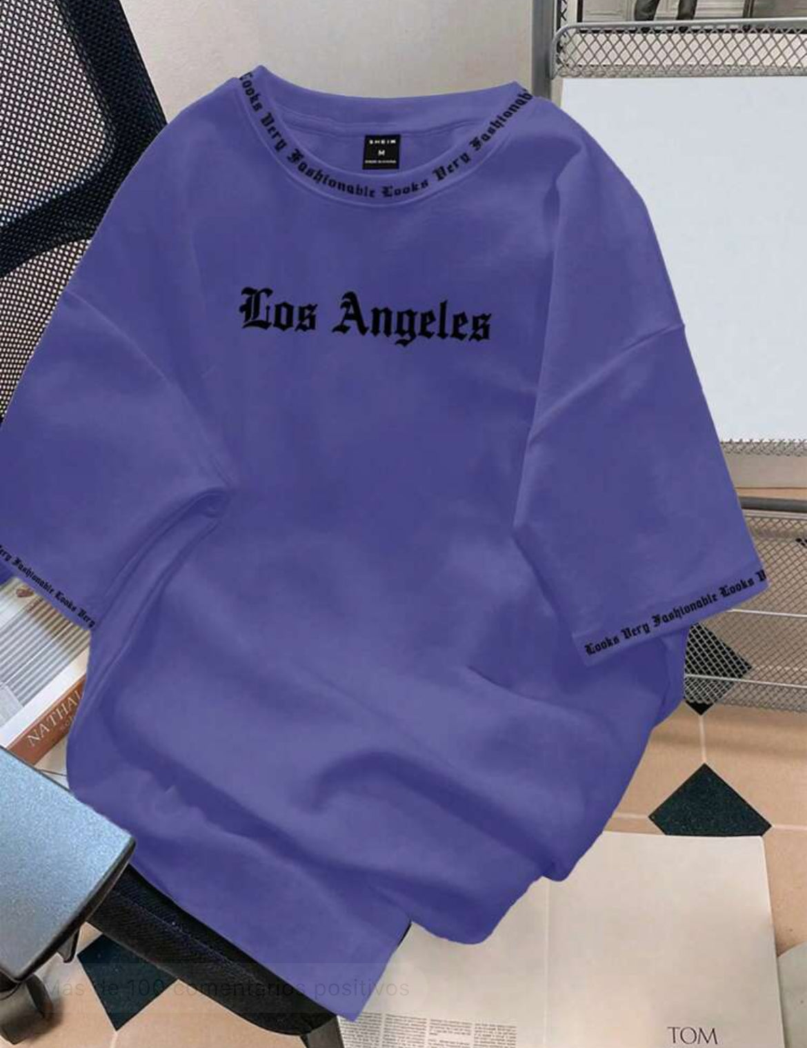 Camiseta los angeles morada