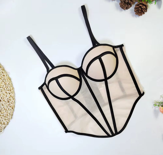 Corset jazmín beige con negro