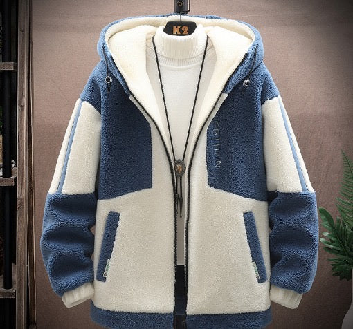 Chaqueta Ovejera blanco/azul