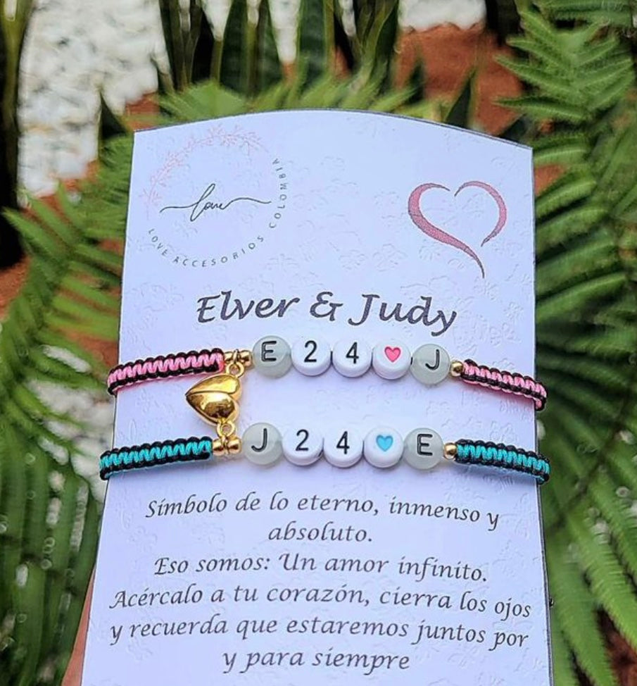 Manillas de pareja personalizadas