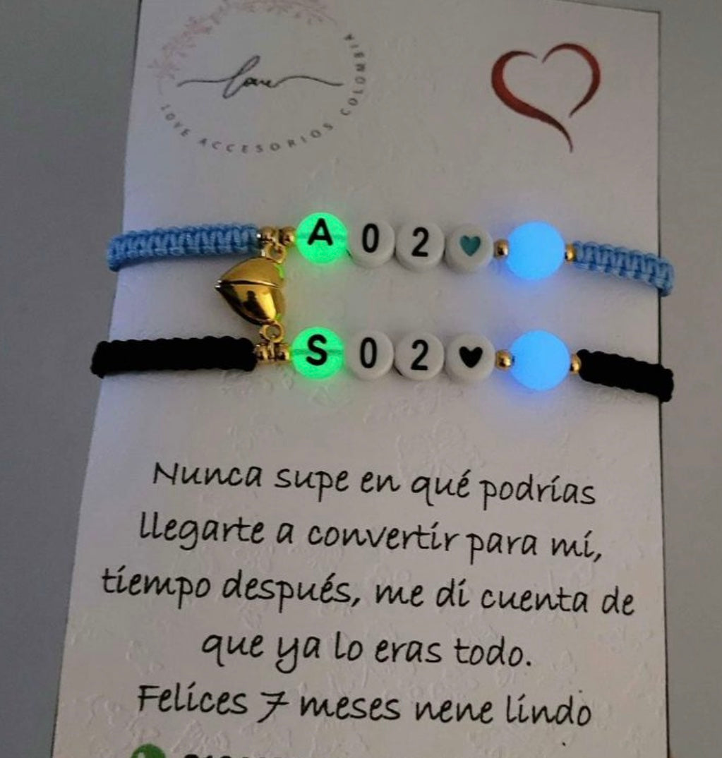 Manillas de pareja personalizadas