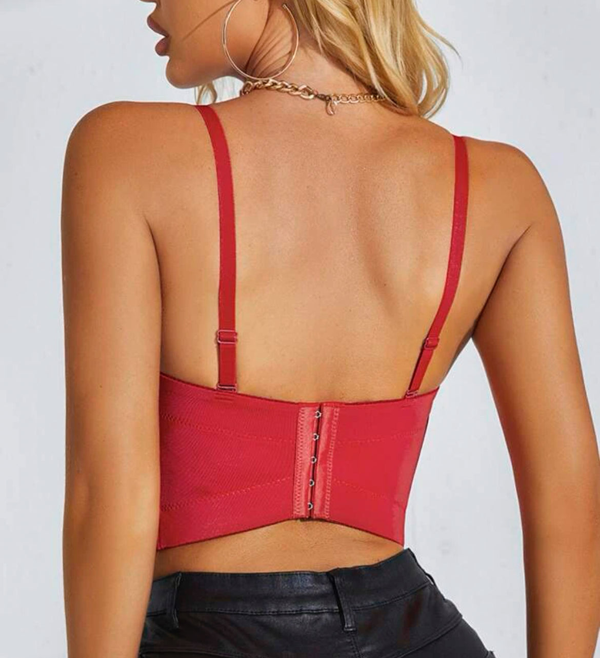 Corset perla rojo