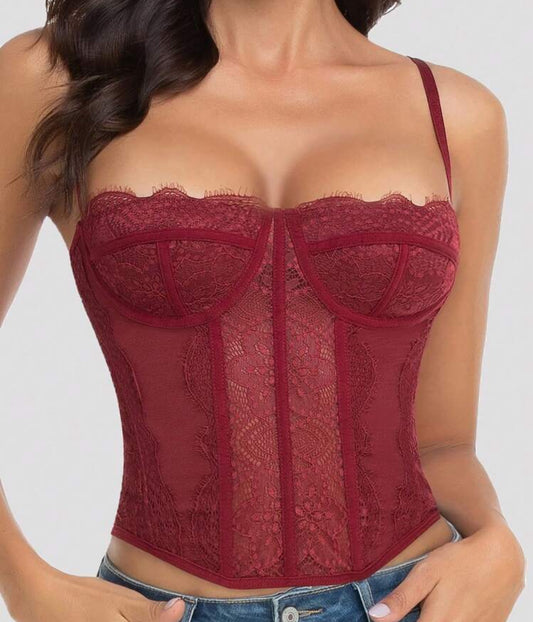 Corset valery vino tinto