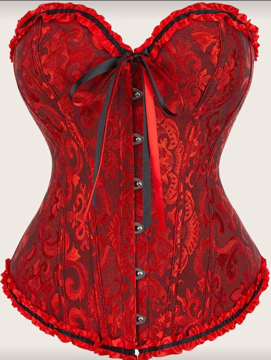 Corset Victoriano Rojo/Negro