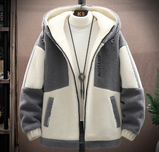 Chaqueta Ovejera Gris/Blanca